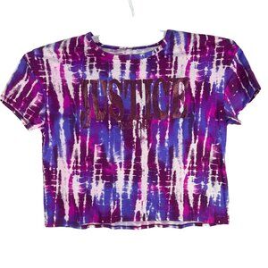 Justice Girls Size XL Tie-Dye T-Shirt Purple & Pink Short Sleeve